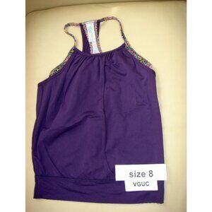 Ivivva Girl by Lululemon 🍋 Double Dutch Tank top purple double layer size 8
